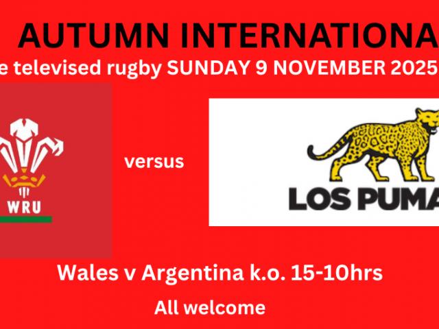 Wales v Argentina Live at Bedwas RFC