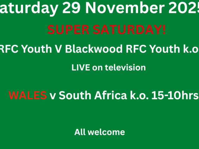 Another super Saturday at Bedwas RFC awaits