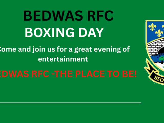 BOXING DAY entertainment at Bedwas RFC